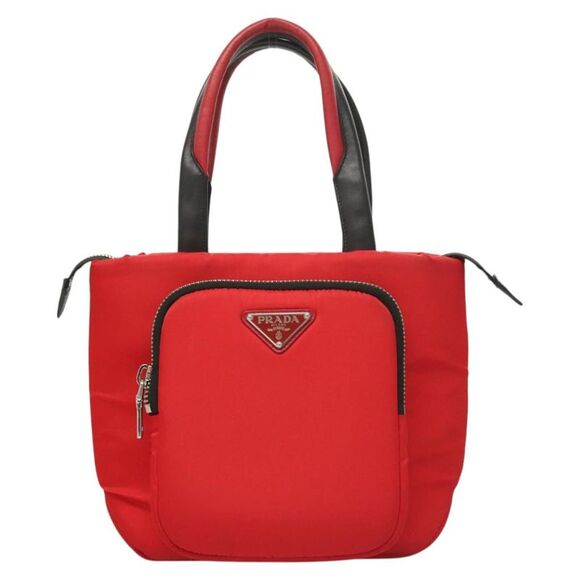 Prada Tessuto Red Nylon Tote Bag (Pre-Owned) - Picture 1 of 16